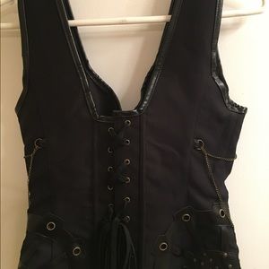 Brand new without tags Black lace up corset.